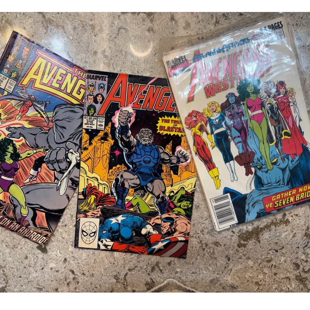 VTG Marvel Comics Avengers Lot of 3